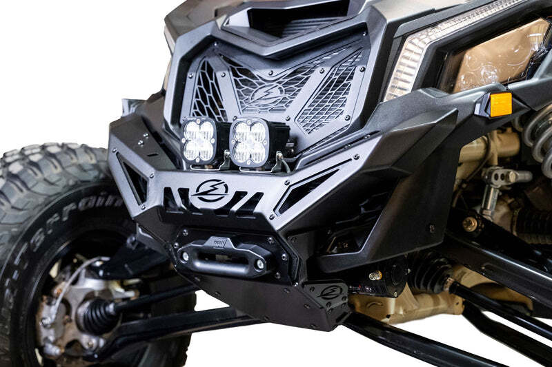 Can-Am X3 Maverick Front Bumper - Elektric Off Road - Volt Series Winch - Satin Black - `17-`24